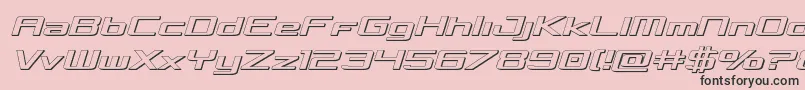 Concielian3Dsemital Font – Black Fonts on Pink Background