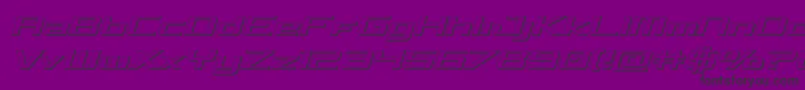 Concielian3Dsemital Font – Black Fonts on Purple Background