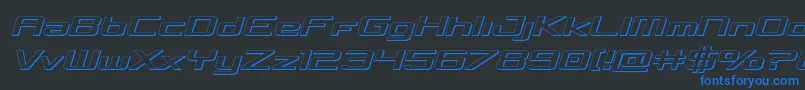 Concielian3Dsemital Font – Blue Fonts on Black Background