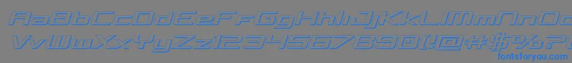 Concielian3Dsemital Font – Blue Fonts on Gray Background