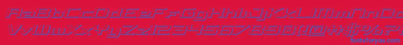 Concielian3Dsemital Font – Blue Fonts on Red Background