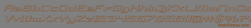 Concielian3Dsemital Font – Brown Fonts on Gray Background
