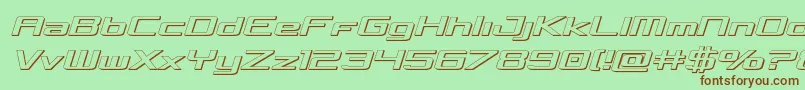Concielian3Dsemital Font – Brown Fonts on Green Background