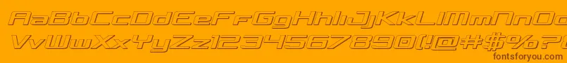 Concielian3Dsemital Font – Brown Fonts on Orange Background