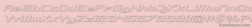 Concielian3Dsemital-Schriftart – Graue Schriften auf rosa Hintergrund