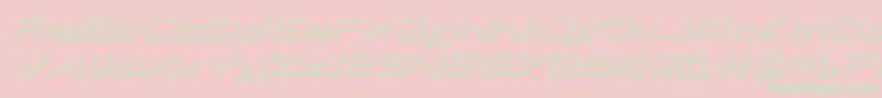 Concielian3Dsemital Font – Green Fonts on Pink Background