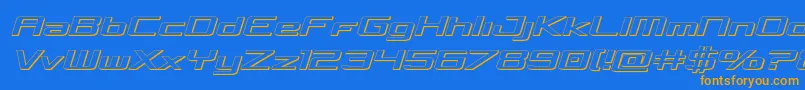 Concielian3Dsemital Font – Orange Fonts on Blue Background