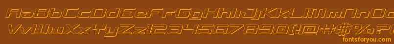 Concielian3Dsemital Font – Orange Fonts on Brown Background