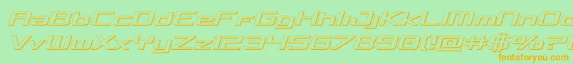 Concielian3Dsemital Font – Orange Fonts on Green Background