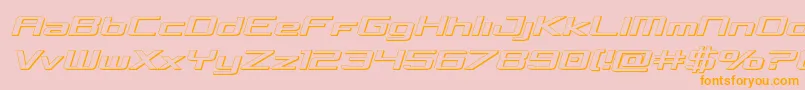 Concielian3Dsemital Font – Orange Fonts on Pink Background