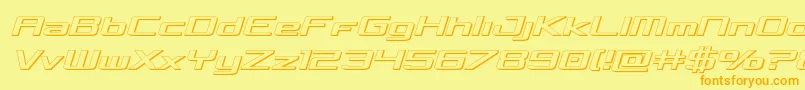 Concielian3Dsemital Font – Orange Fonts on Yellow Background