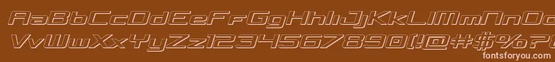 Concielian3Dsemital Font – Pink Fonts on Brown Background