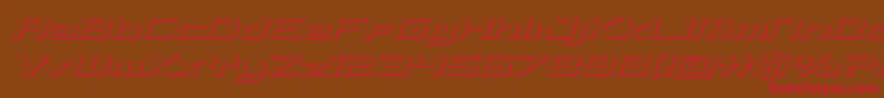 Concielian3Dsemital-Schriftart – Rote Schriften auf braunem Hintergrund