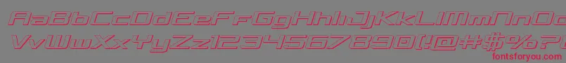 Concielian3Dsemital-Schriftart – Rote Schriften auf grauem Hintergrund