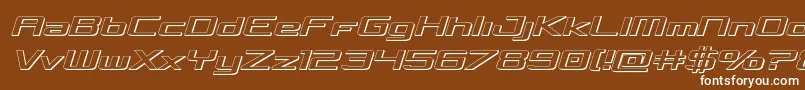 Concielian3Dsemital Font – White Fonts on Brown Background