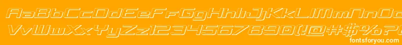 Concielian3Dsemital Font – White Fonts on Orange Background