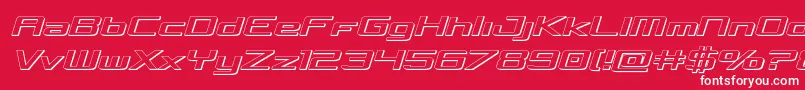 Concielian3Dsemital Font – White Fonts on Red Background