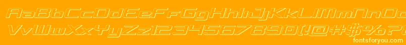 Concielian3Dsemital Font – Yellow Fonts on Orange Background