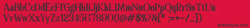 Spathaserif Font – Black Fonts on Red Background