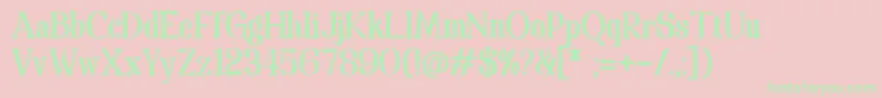 Spathaserif Font – Green Fonts on Pink Background