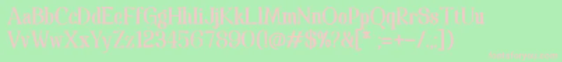 Spathaserif Font – Pink Fonts on Green Background