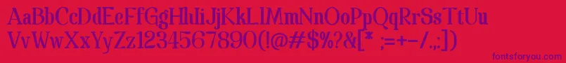 Spathaserif Font – Purple Fonts on Red Background