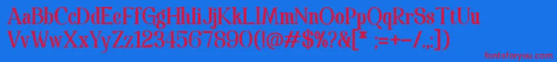 Spathaserif Font – Red Fonts on Blue Background