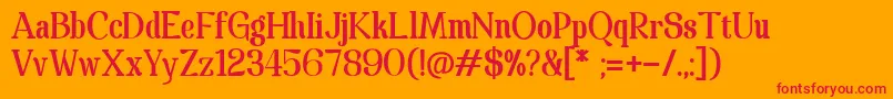 Spathaserif Font – Red Fonts on Orange Background