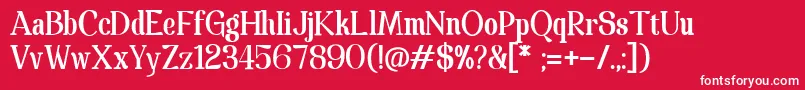 フォントSpathaserif – 赤い背景に白い文字