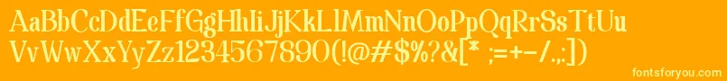 Spathaserif Font – Yellow Fonts on Orange Background