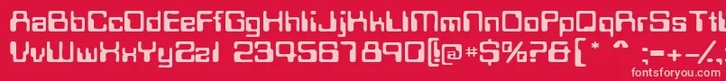 Magcardextendedssk Font – Pink Fonts on Red Background
