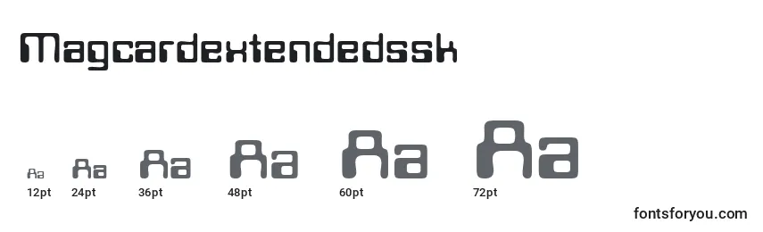Размеры шрифта Magcardextendedssk