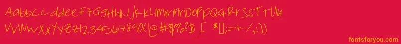 Thumperthursday Font – Orange Fonts on Red Background