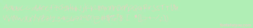 フォントThumperthursday – 緑の背景にピンクのフォント