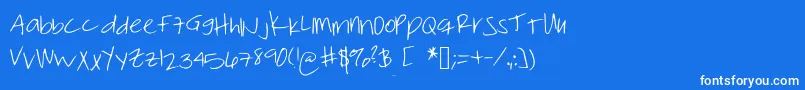 Thumperthursday Font – White Fonts on Blue Background