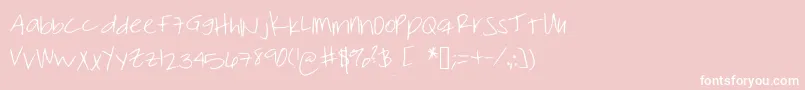 フォントThumperthursday – ピンクの背景に白い文字
