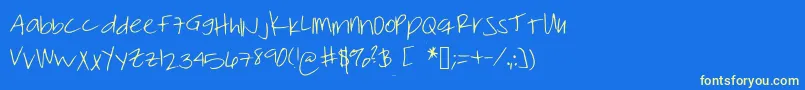 Thumperthursday Font – Yellow Fonts on Blue Background