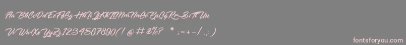 SabreDuRhinoceros Font – Pink Fonts on Gray Background