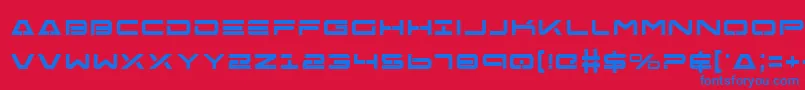 Free Agent Bold Font – Blue Fonts on Red Background