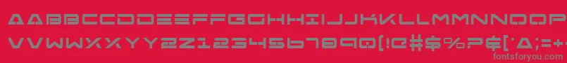 Free Agent Bold-Schriftart – Graue Schriften auf rotem Hintergrund