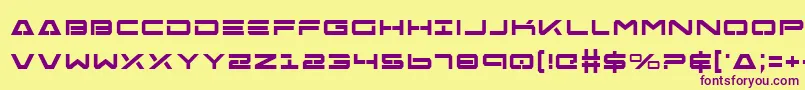 Free Agent Bold Font – Purple Fonts on Yellow Background