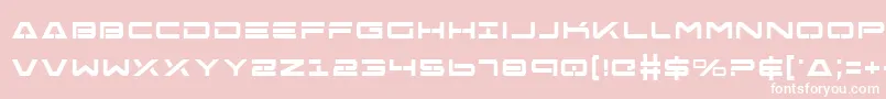 Free Agent Bold-Schriftart – Weiße Schriften auf rosa Hintergrund