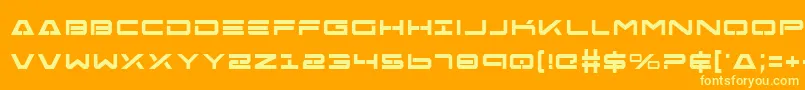 Free Agent Bold-fontti – keltaiset fontit oranssilla taustalla