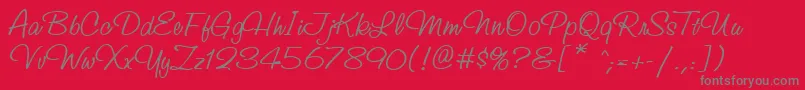 StudioscriptcttRegular Font – Gray Fonts on Red Background