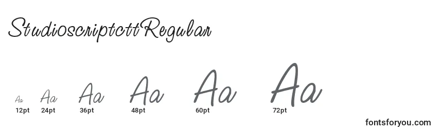 StudioscriptcttRegular Font Sizes