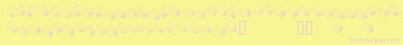 Leadth Font – Pink Fonts on Yellow Background