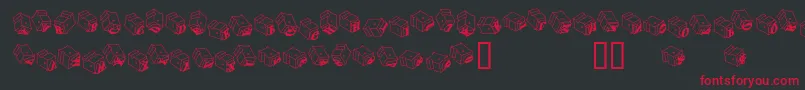 フォントLeadth – 黒い背景に赤い文字