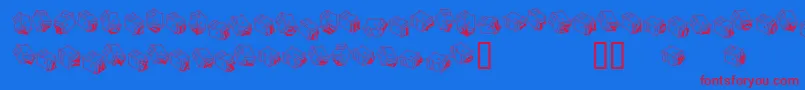 Leadth Font – Red Fonts on Blue Background