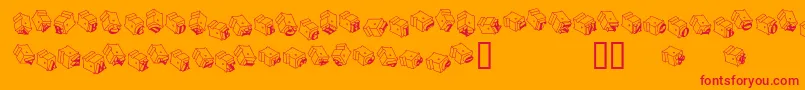 Fonte Leadth – fontes vermelhas em um fundo laranja
