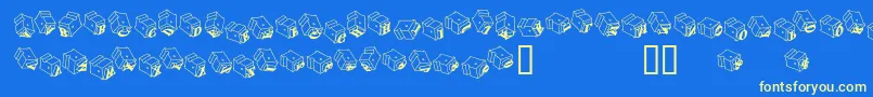 Leadth Font – Yellow Fonts on Blue Background